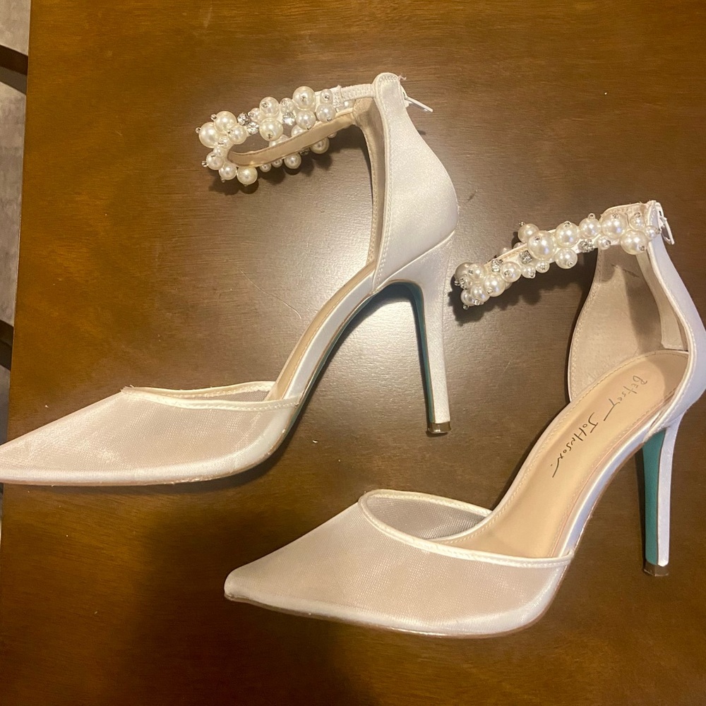 Betsey Johnson bridal heels